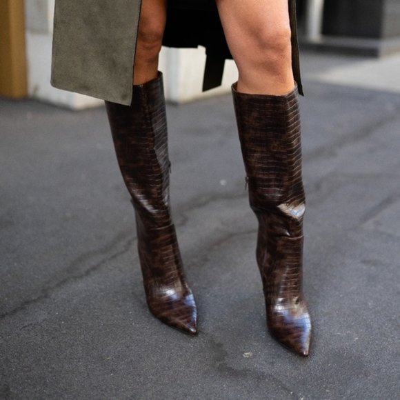 Jeffrey Campbell Borwn Croc Boots 